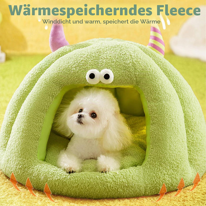 Galatée Katzenhöhlenbett, Warmes Höhlenschlafhaus Für Katzen Und Hunde, Weiches Plüsch-Hundebett, Ge