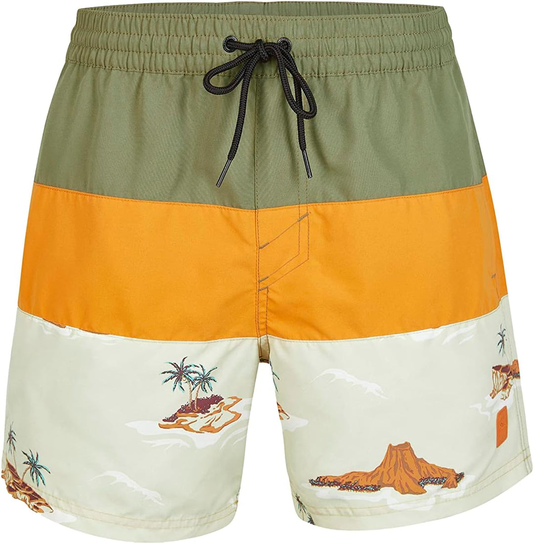 O'NEILL Herren Badehose M-L 37515 Beige Lost Island, M-L 37515 Beige Lost Island