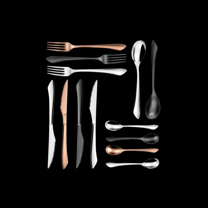 Amefa INSTINCT Besteck Set 6 Personen | 24-teilig | Edelstahl 18/0 hochglanzpoliert | je 6x Tafelgab