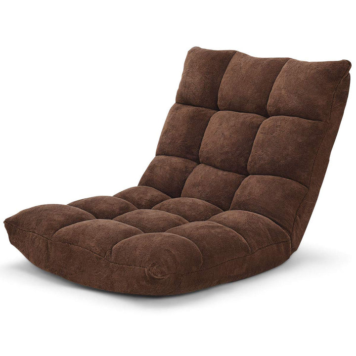 GOPLUS Bodenstuhl, Bodensofa mit Rückenlehne, Bodensessel mit Schlaffunktion, Floor Chair, Lazy Sofa