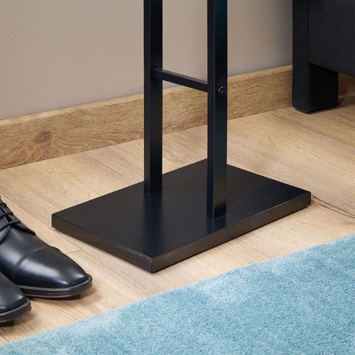 IDIMEX Herrendiener Scott aus Metall in schwarz lackiert, eleganter Stummer Diener mit Hosenbügel, s