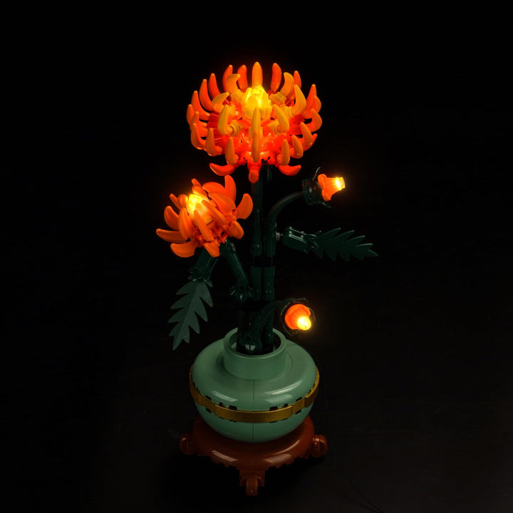Licht-Kit für Lego Chrysanthemum (Kein Lego), Dekorationsbeleuchtungsset für Lego 10368 Icons Chrysa