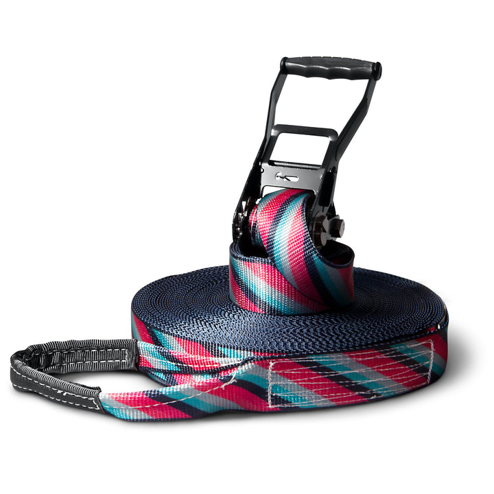 Slackline Set, Lines, 15-35m Länge, Komplettset für Kinder, Anfänger, Fortgeschrittene und Profis, i