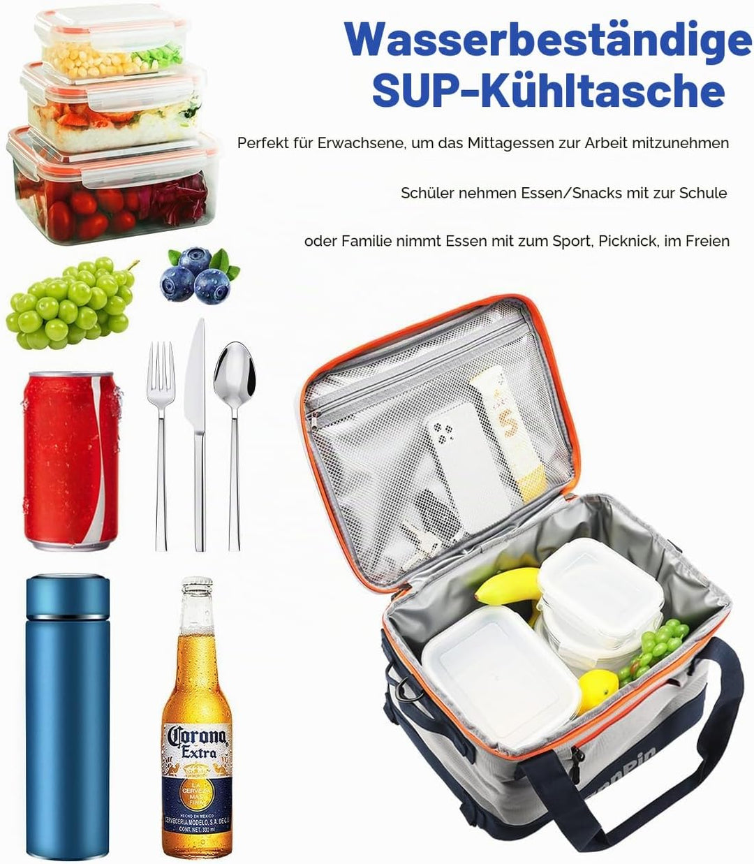 Paddle Board Cooler 33 Can Large Paddle Board Accessories, Leakproof Kayak Cooler Bag Camping Cooler