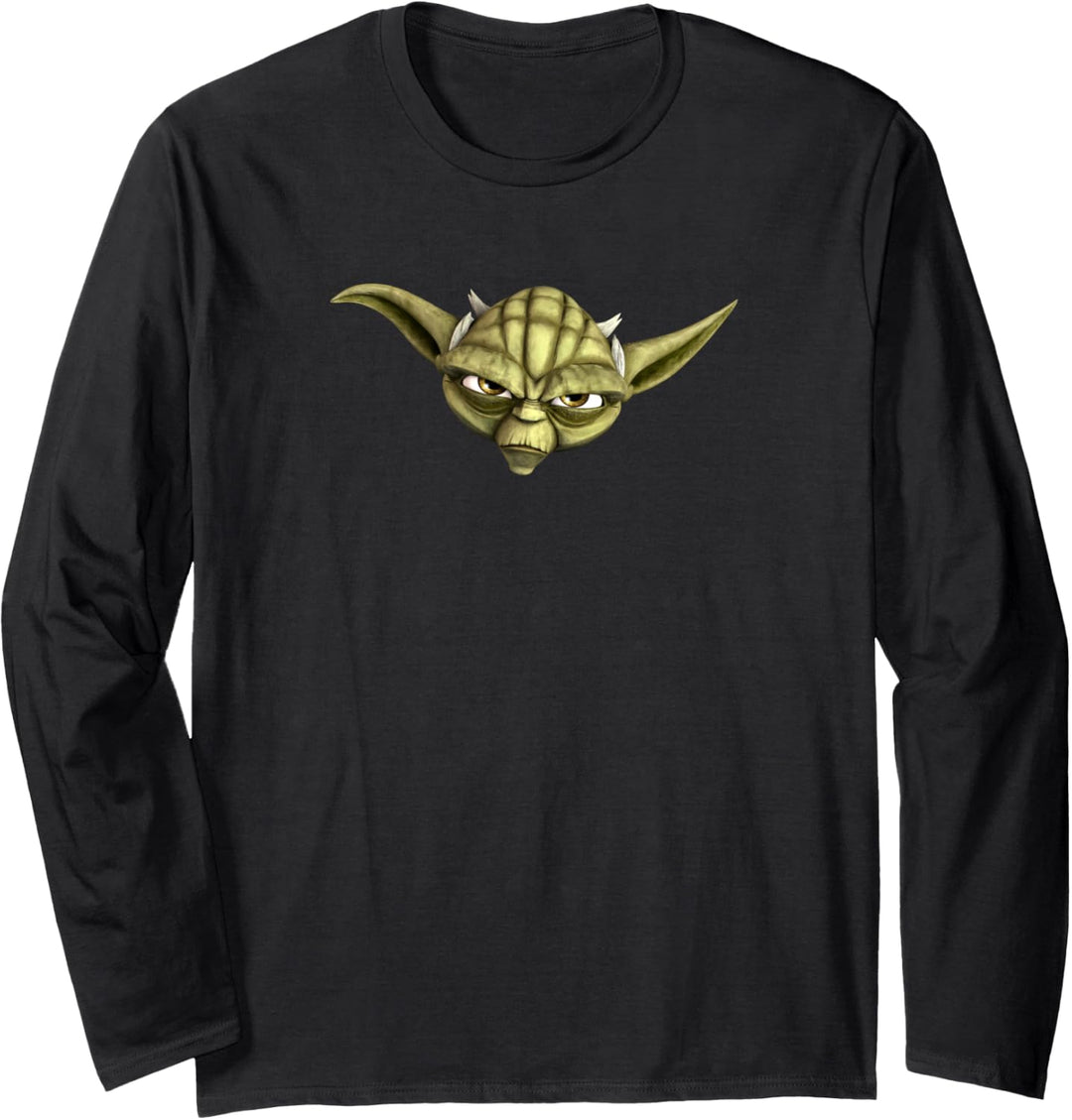 Star Wars: Clone Wars Yoda Big Face Langarmshirt