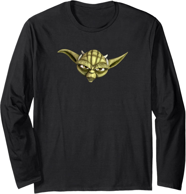 Star Wars: Clone Wars Yoda Big Face Langarmshirt