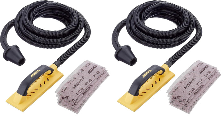 Mirka Handy Handschleifer Starter-Kit I Schleifklotz-Set mit Absaugung inkl 4m Absaugschlauch und 5
