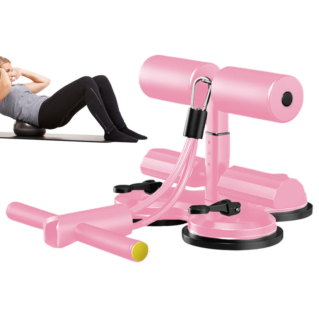 Sit Up Bar mit Saugnäpfen, verstellbarer Bauchmuskeltrainer, 11,5 x 3 cm, Widerstandsbänder, tragbar