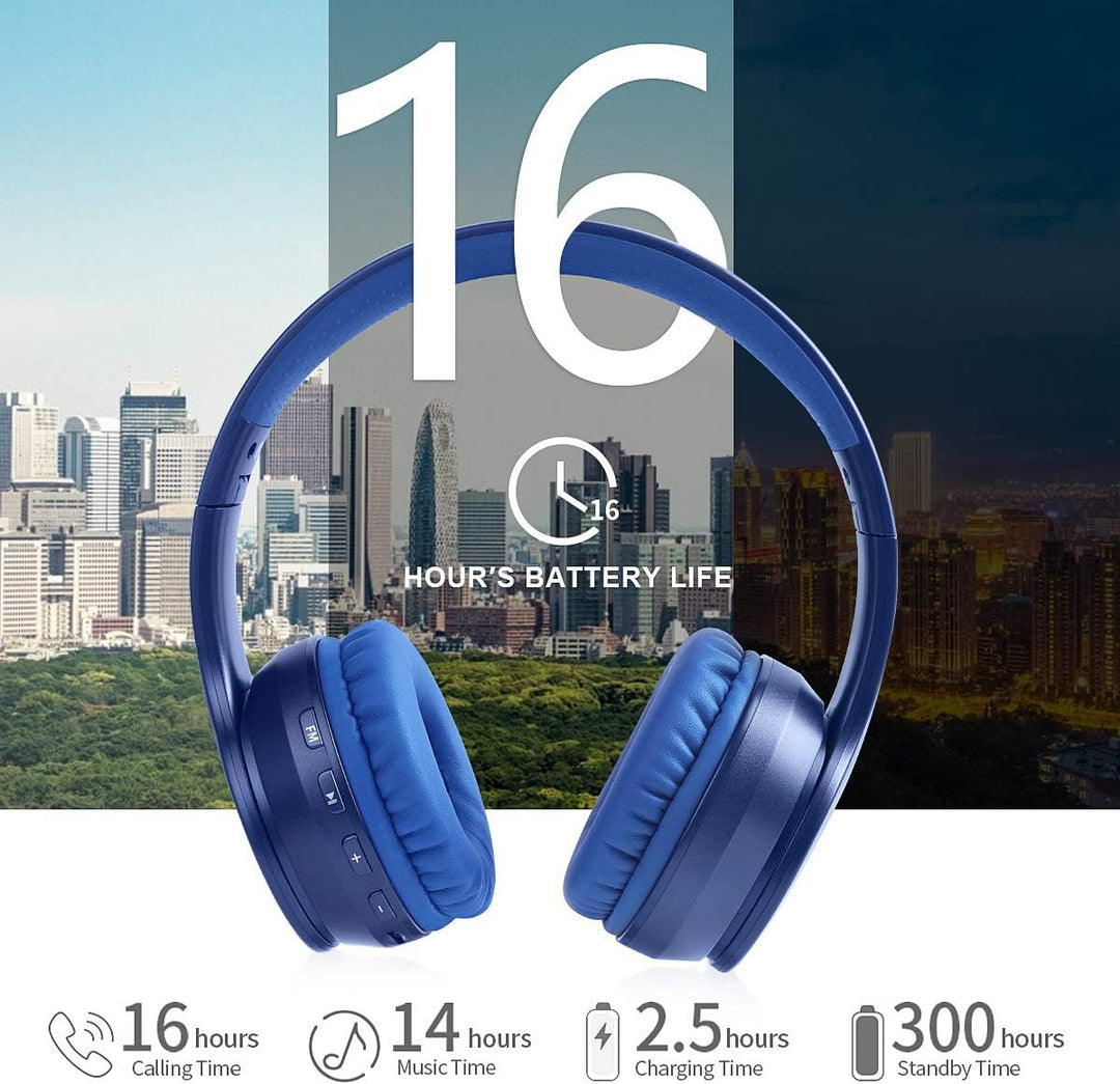 LOBKIN Kabellose Bluetooth-Kopfhörer, Over-Ear-Stereo, faltbar, Hi-Fi-Stereo-Headset mit Mikrofon, u