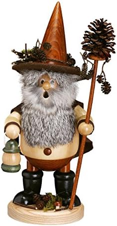 DWU Original Erzgebirgischer Räuchermann® Waldwichtel gross Zapfensammler Natur - inkl. Original Cro