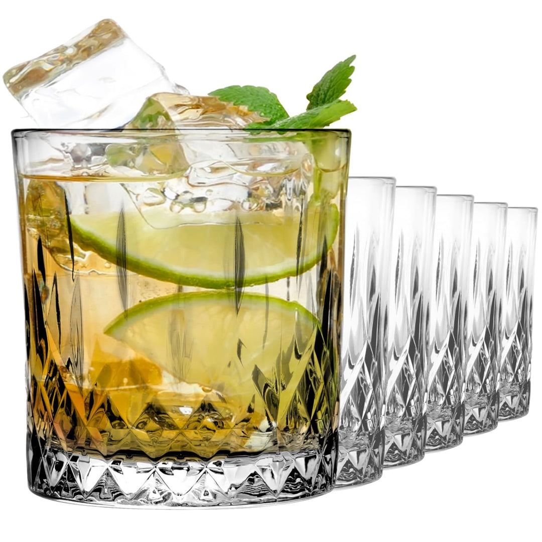 Kristallgläser Set 300 ml - 6 Stück Gläser für Longdrink und Cocktail - Wassergläser - aus Kristallg