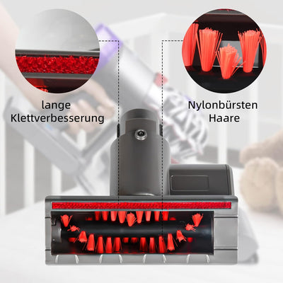 mini Turbinendüse für Dyson V7 / V8 / V10 / V11 / V15 Staubsauger, Quick Release Bürstenrolle für So