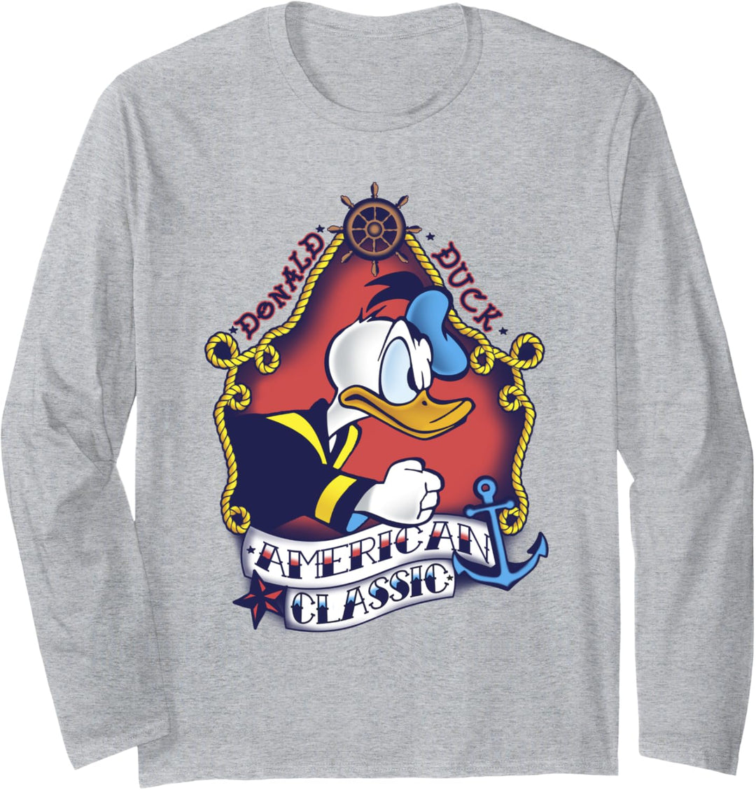 Disney Mickey And Friends Donald Duck American Classic Langarmshirt