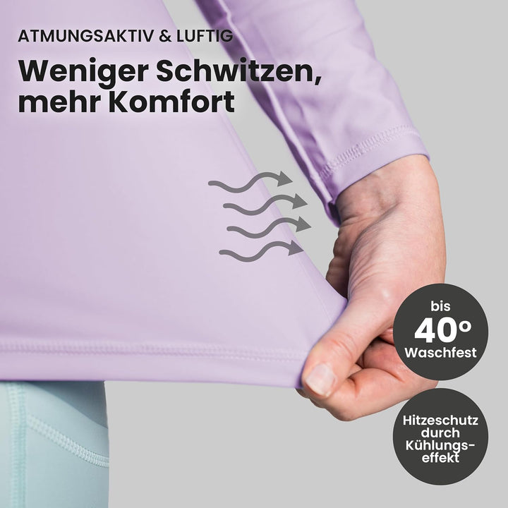 iQ-UV Shirt Langarm Damen iQ Company UV Schutz Bekleidung Wasser Schnorcheln recycelt XXL Lila, XXL