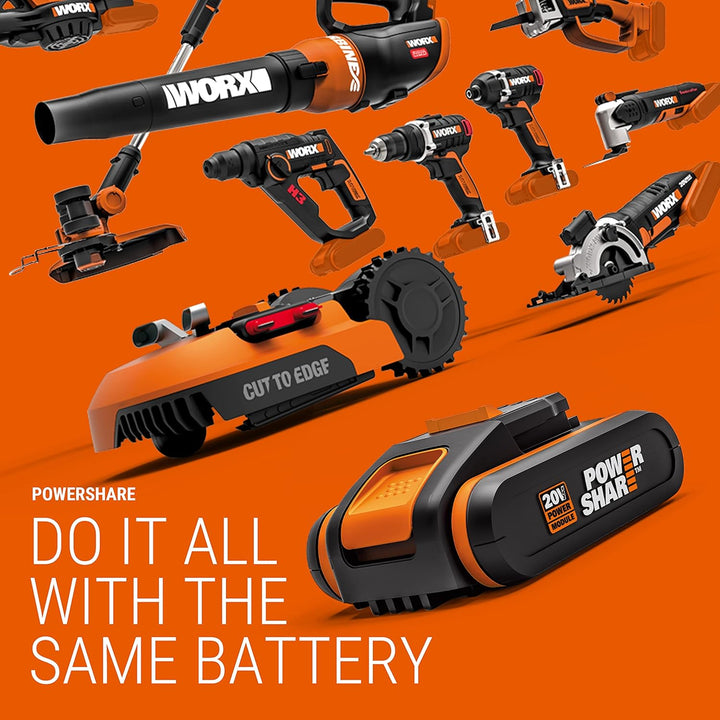 WORX WA3551.1 PowerShare Akku 20V - 2000mAh Li-Ion, wiederaufladbarer, Akku für alle WORX Geräte 2,0