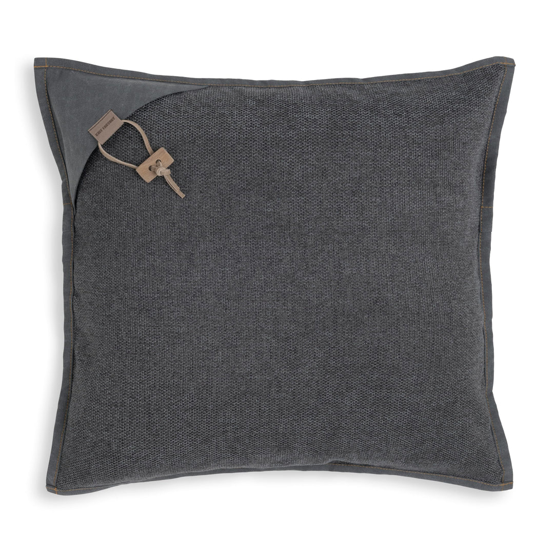 KNIT FACTORY - Hope Kissen - Modernes Dekokissen mit feinmaschigen Struktur - Couchkissen mit Füllun
