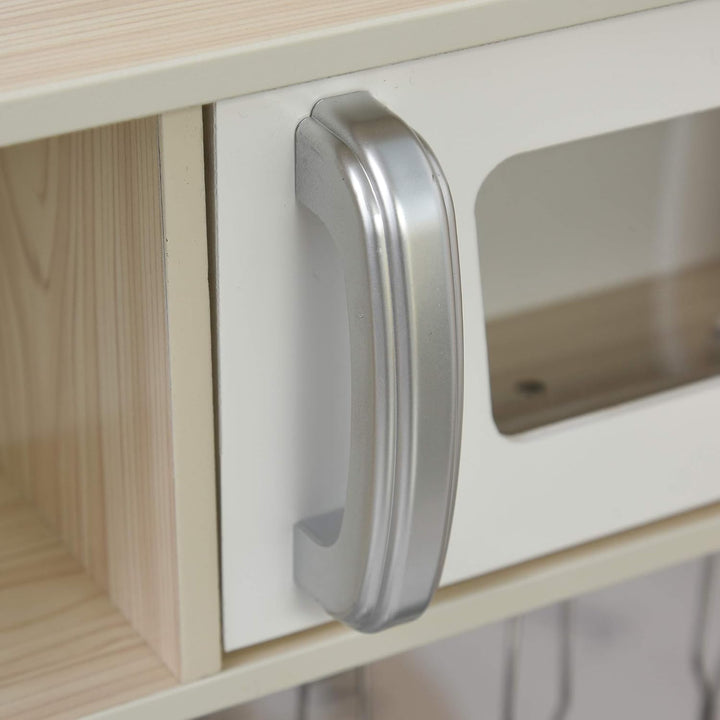 HOMCOM Kinderküche mit Ofen Spüle Kühlschrank für Kinder ab 3 Jahren Weiss | Spielküche, Puppenküche