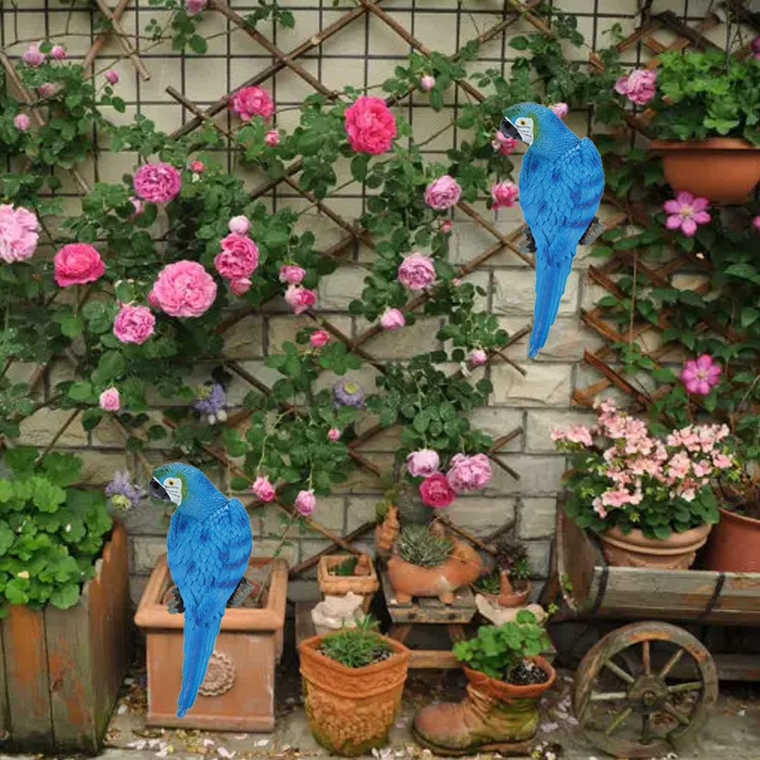 Harz Realistische Vogeldekoration, Papagei Modell Spielzeug Garten Skulptur Wanddekoration für Heimd