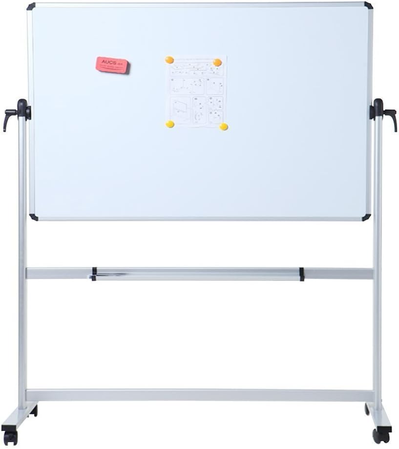 VIZ-PRO Mobiles Whiteboard/Doppelseitige Whiteboard- mit Alurahmen, magnetisch - 110 x 75 cm 1100 x