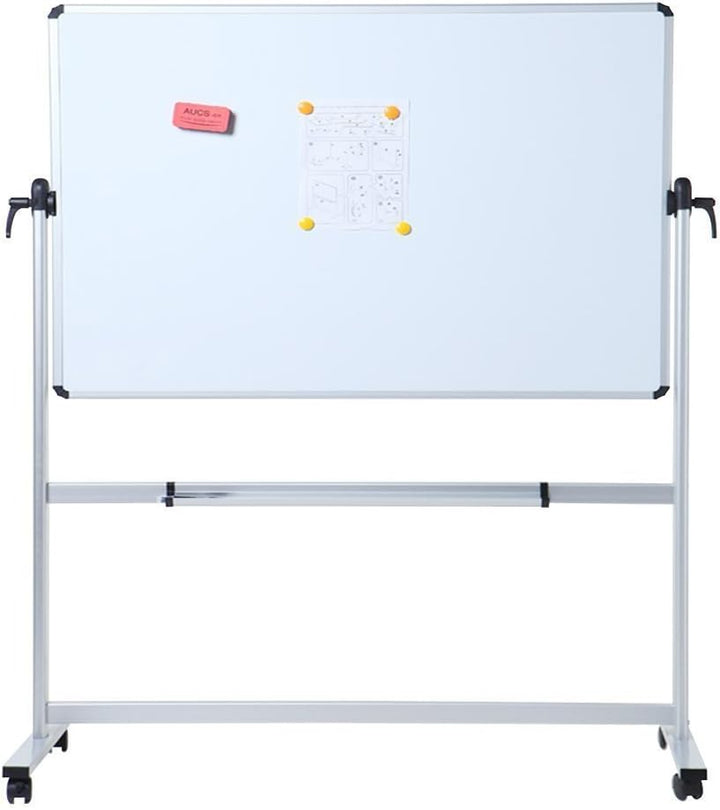 VIZ-PRO Mobiles Whiteboard/Doppelseitige Whiteboard- mit Alurahmen, magnetisch - 110 x 75 cm 1100 x