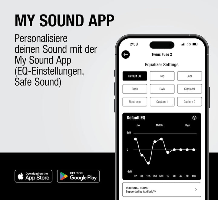 Fresh 'n Rebel Twins Fuse 2 Wireless In-Ear Kopfhörer Noise Cancelling - Klarer Sound - 36h Akku - B
