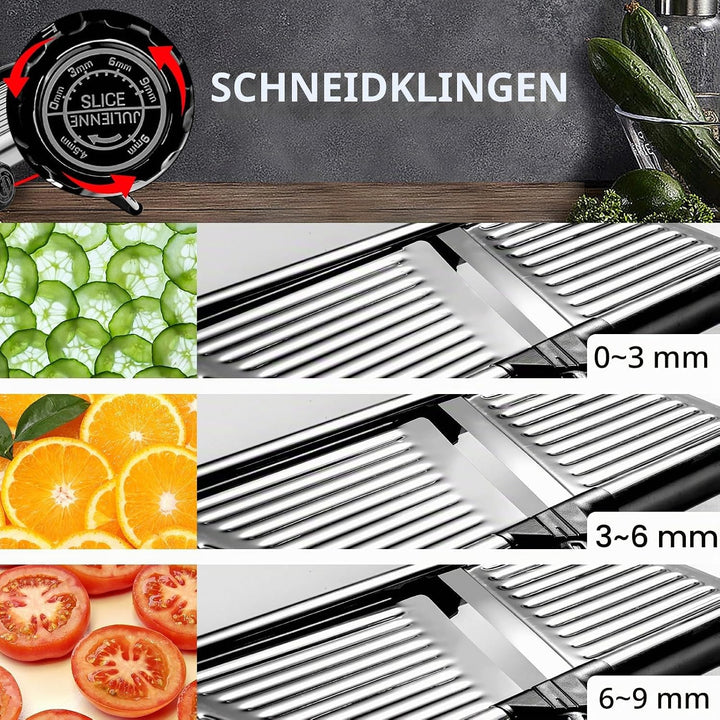 Mandolinenschneider, Gemüsehobel für Küche, Mandoline, Kartoffelhobel, Gemüseschneider, verstellbare