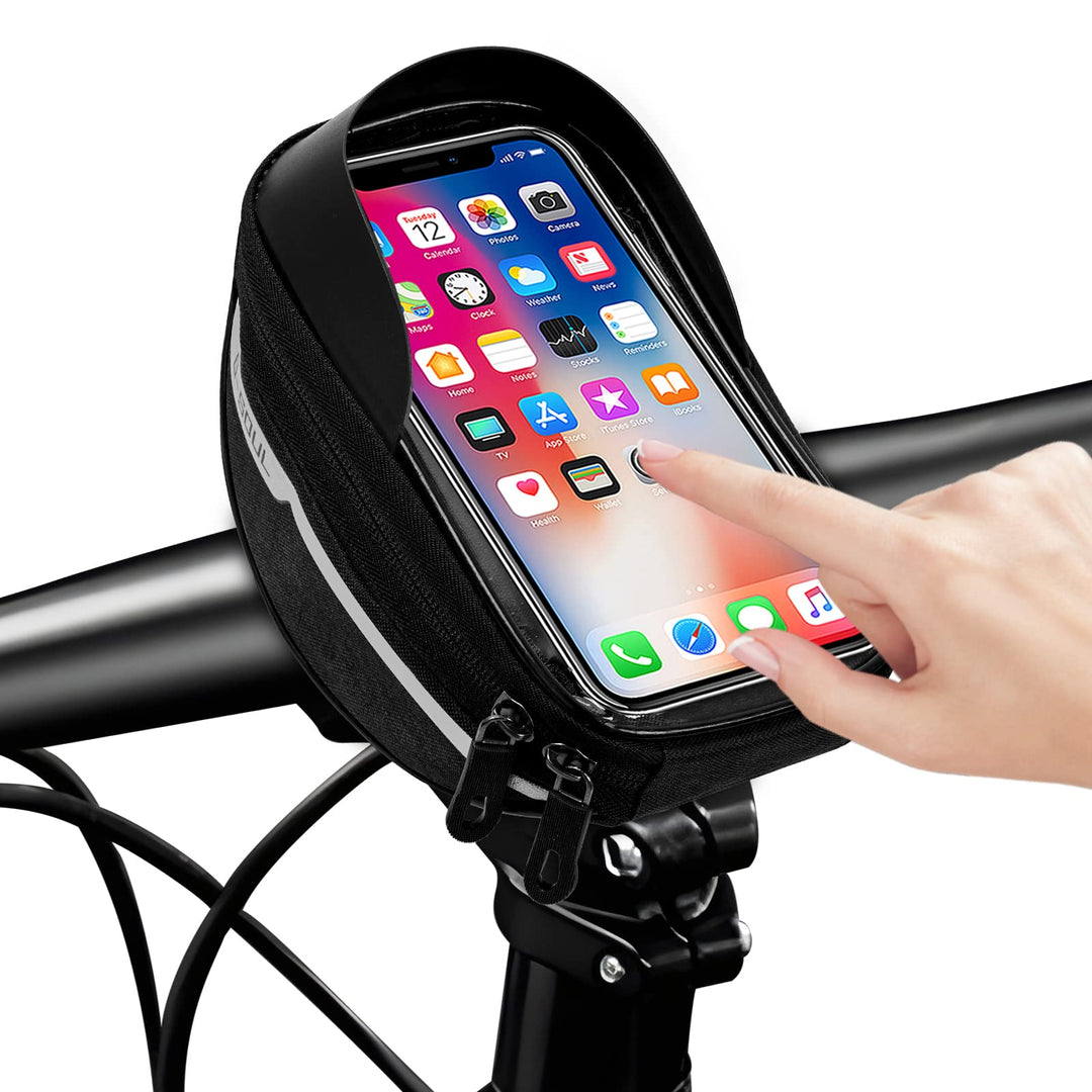 Fahrrad Rahmentasche Handytasche mit 3D-Sonnenblende/TPU Touchscreen
