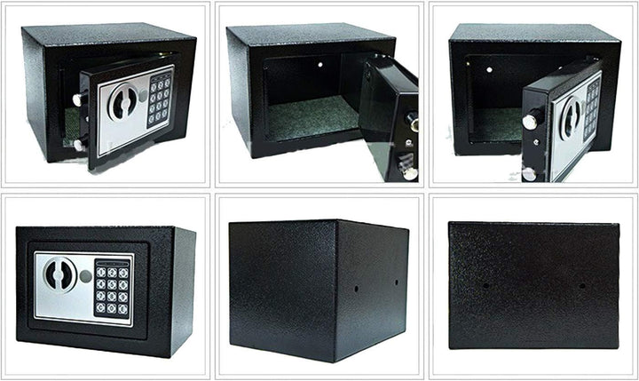Elektronik Tresor Safe mit Zahlenschloss - Tresor mit Schlüssel und Codeschloss Sicherheitsbox wasse