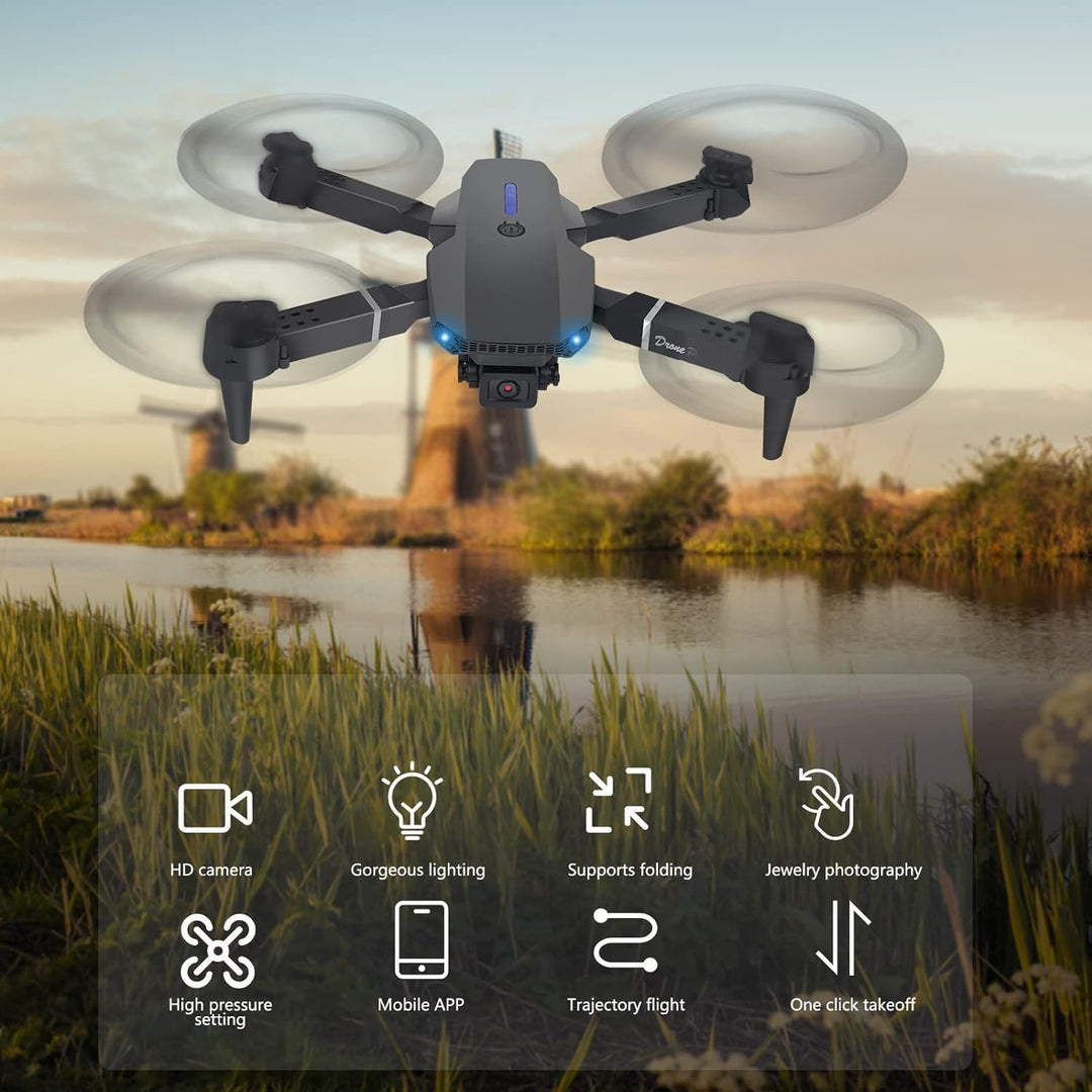 Drohne mit Kamera 4K,Mini Drone mit 2 Akkus und Handtasche für Anfänger | One KeyStart/Landen,Höhenh