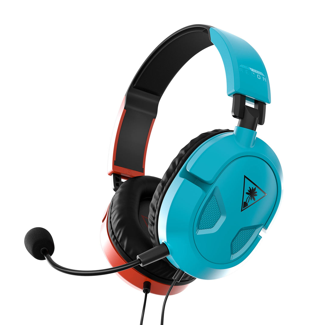 Turtle Beach Recon 50 Rotes/Blaues Gaming-Headset für Nintendo Switch, PS5, PS4, Xbox Series X|S, Xb