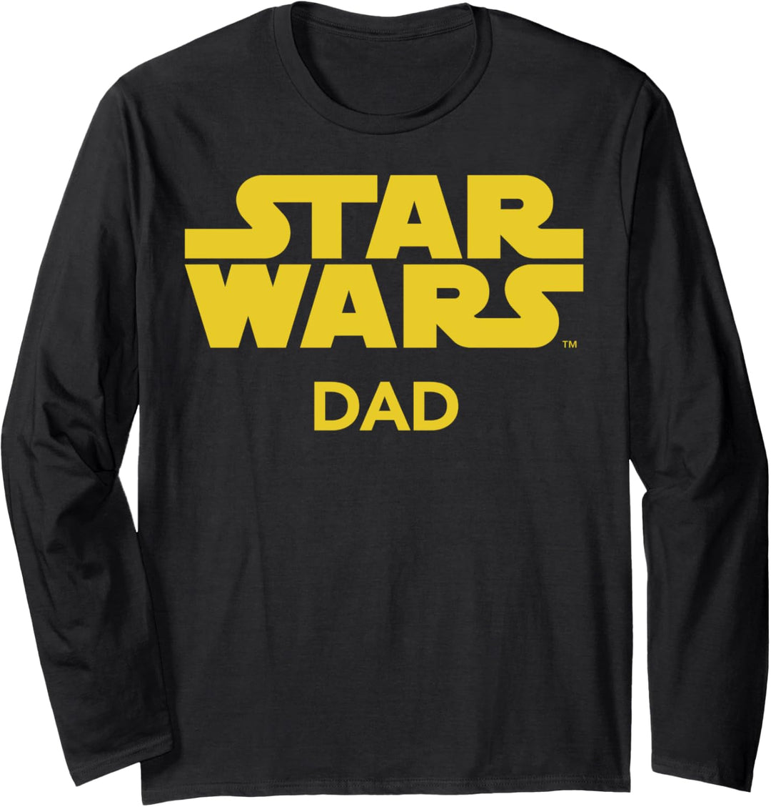 Star Wars Dad Classic Title Logo Langarmshirt