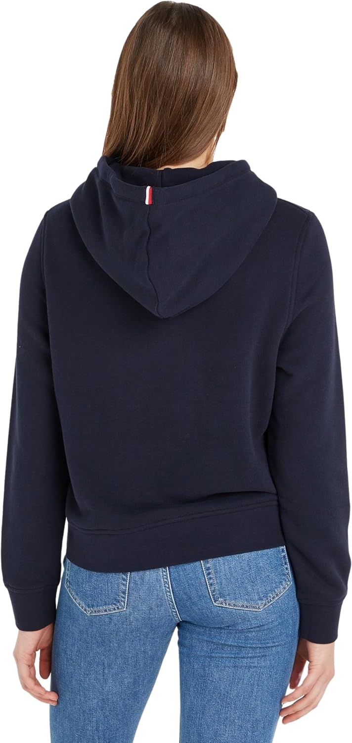 Tommy Hilfiger Damen Hoodie Logo Hoodie mit Kapuze XS Blau (Desert Sky), XS Blau (Desert Sky)