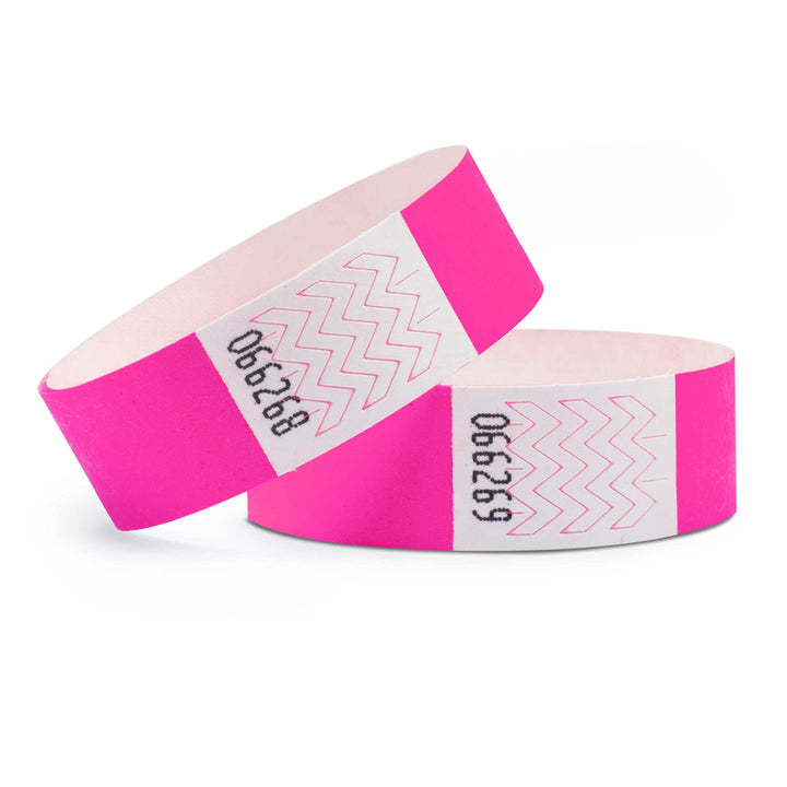linie zwo ®, 1000 Stück Einlassbänder/Securebänder Tyvek ® 19 x 254 mm, Neonpink, Neonpink