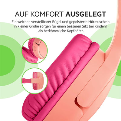Belkin SoundForm Mini drahtloser Kinder-On-Ear-Kopfhörer mit integriertem Mikrofon zum Online-Lernen