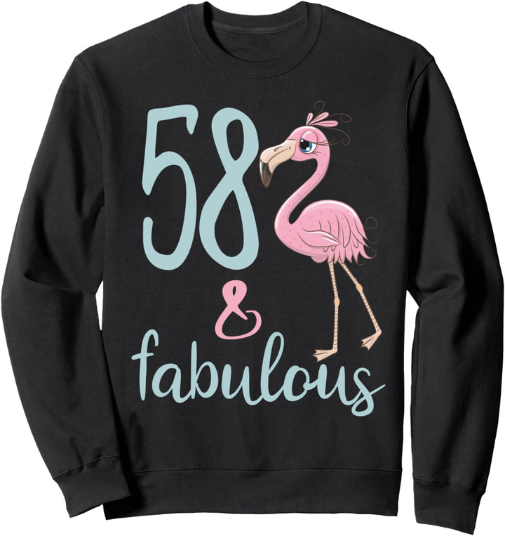 Süsses Flamingo-Outfit zum 58. Geburtstag, Mutter, Ehefrau, Geschenk zum 58. Geburtstag Sweatshirt