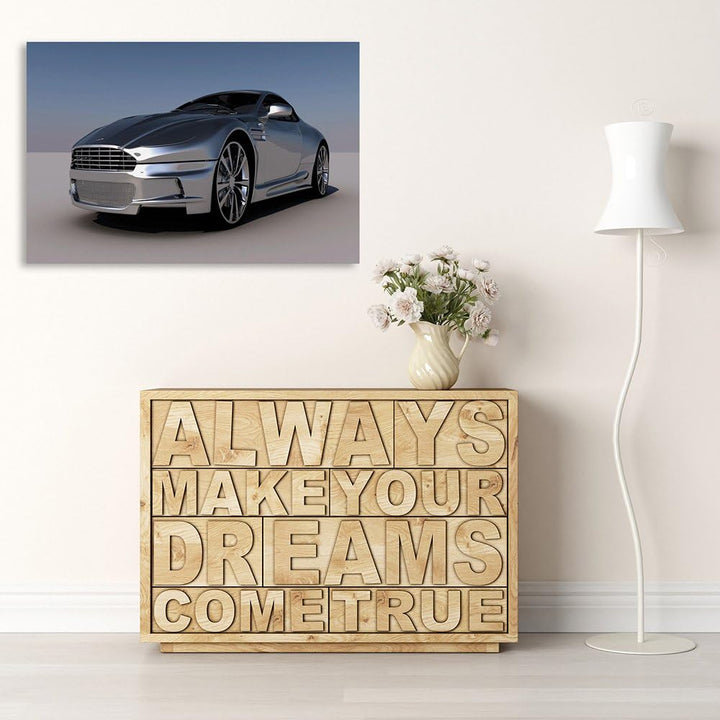 Feeby. Wandbilder - 1 Teilig- 60x80 cm - Bilder Kunstdrucke Deko Panel, AUTO, ASTON MARTIN, AUTOMOBI
