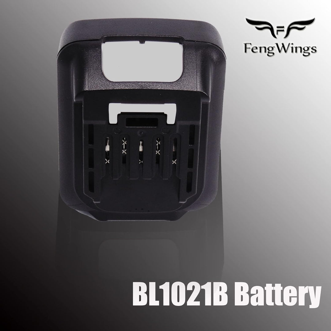 FengWings® 2 Stück BL1021B 10.8/12V 2.0Ah Akku mit DC10WD Ladegerät Kompatibel mit Makita, BL1020B E