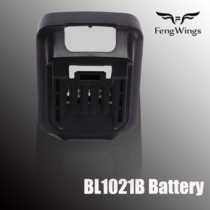 FengWings® 2 Stück BL1021B 10.8/12V 2.0Ah Akku mit DC10WD Ladegerät Kompatibel mit Makita, BL1020B E