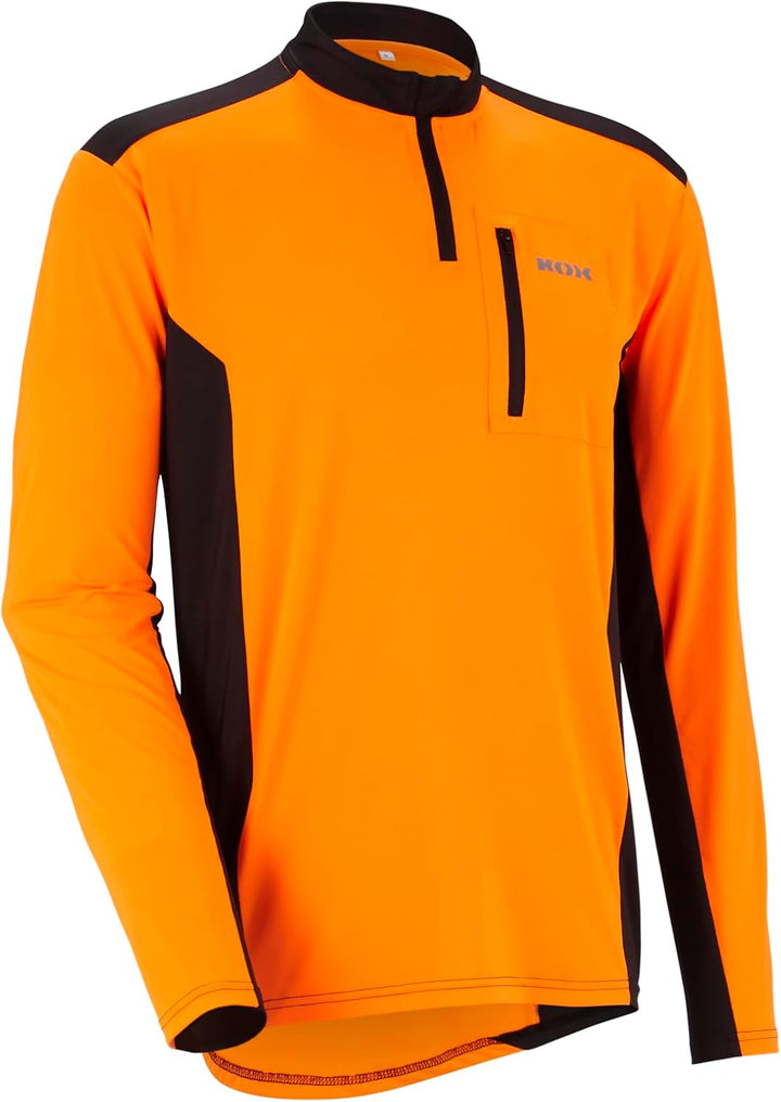 KOX Funktionsshirt Langarm Orange/Schwarz XL Orange, XL Orange