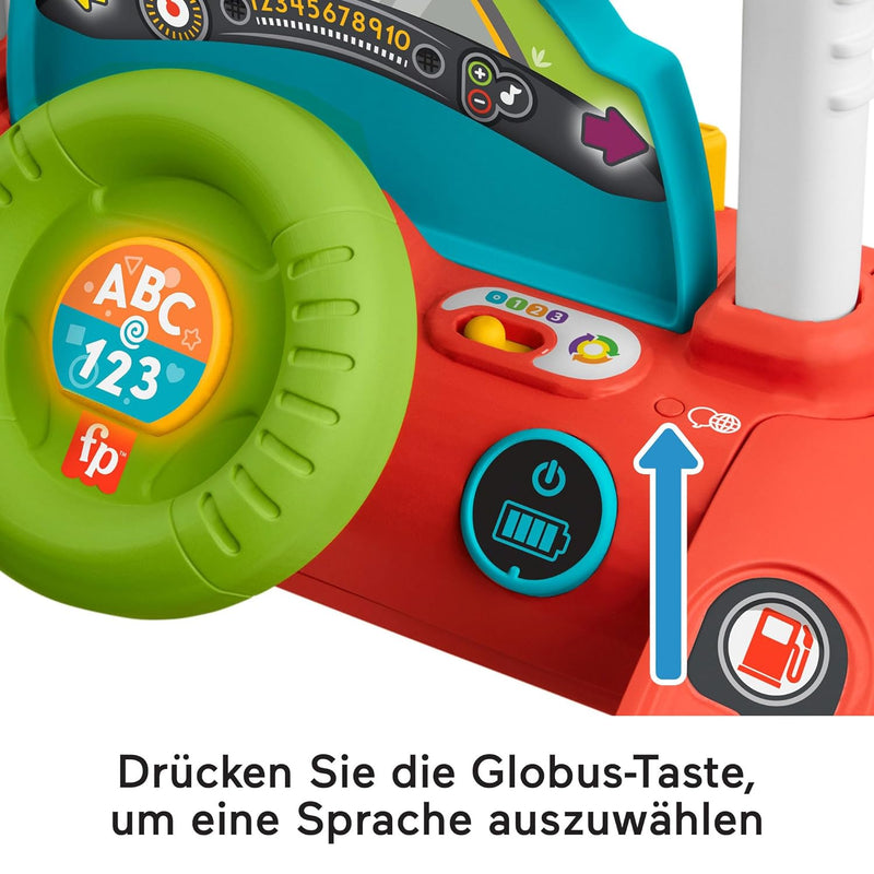 Fisher-Price - 2-Seiten Auto-Lauflernwagen, mitwachsendes interaktives Spiel-Center mit über 50 Lied