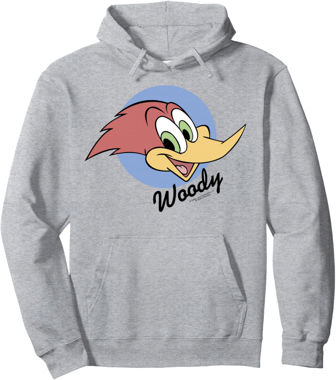 Woody Woodpecker Face Circle Logo Pullover Hoodie