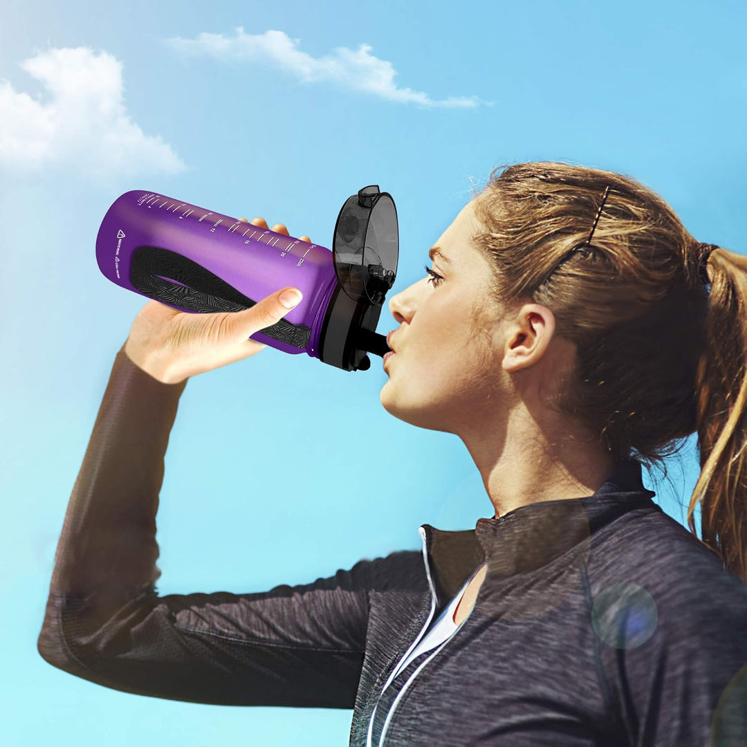 Trinkflasche 350ml I 650ml I 1L I 1,5L für Sport, Outdoor, Schule, Fitness &amp; Kinder - Wasserflasche