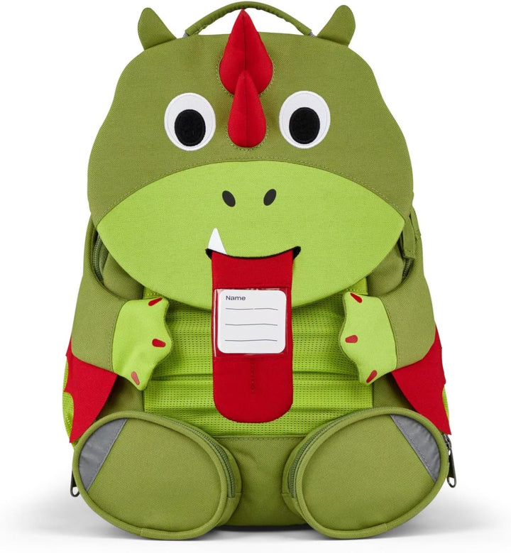 Affenzahn Grosser Freund Kindergartenrucksack für 3-5 Jährige Kita Funktional 8L Drache - Grün Einhe