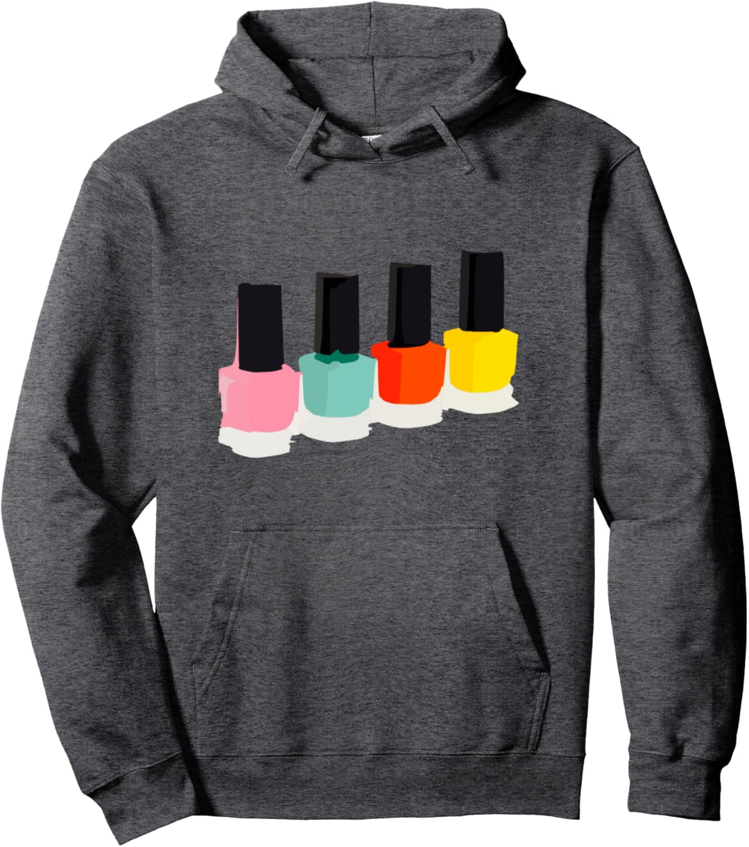 Farbenfroher Nagellack für Maniküre, abstraktes Design. Pullover Hoodie