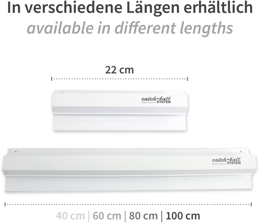 Franz Mensch 1 Stück Hygostar Catch-ball-System, Notebord, weiss, L: 80cm, B: 7cm, H: 2,3cm, Karton,