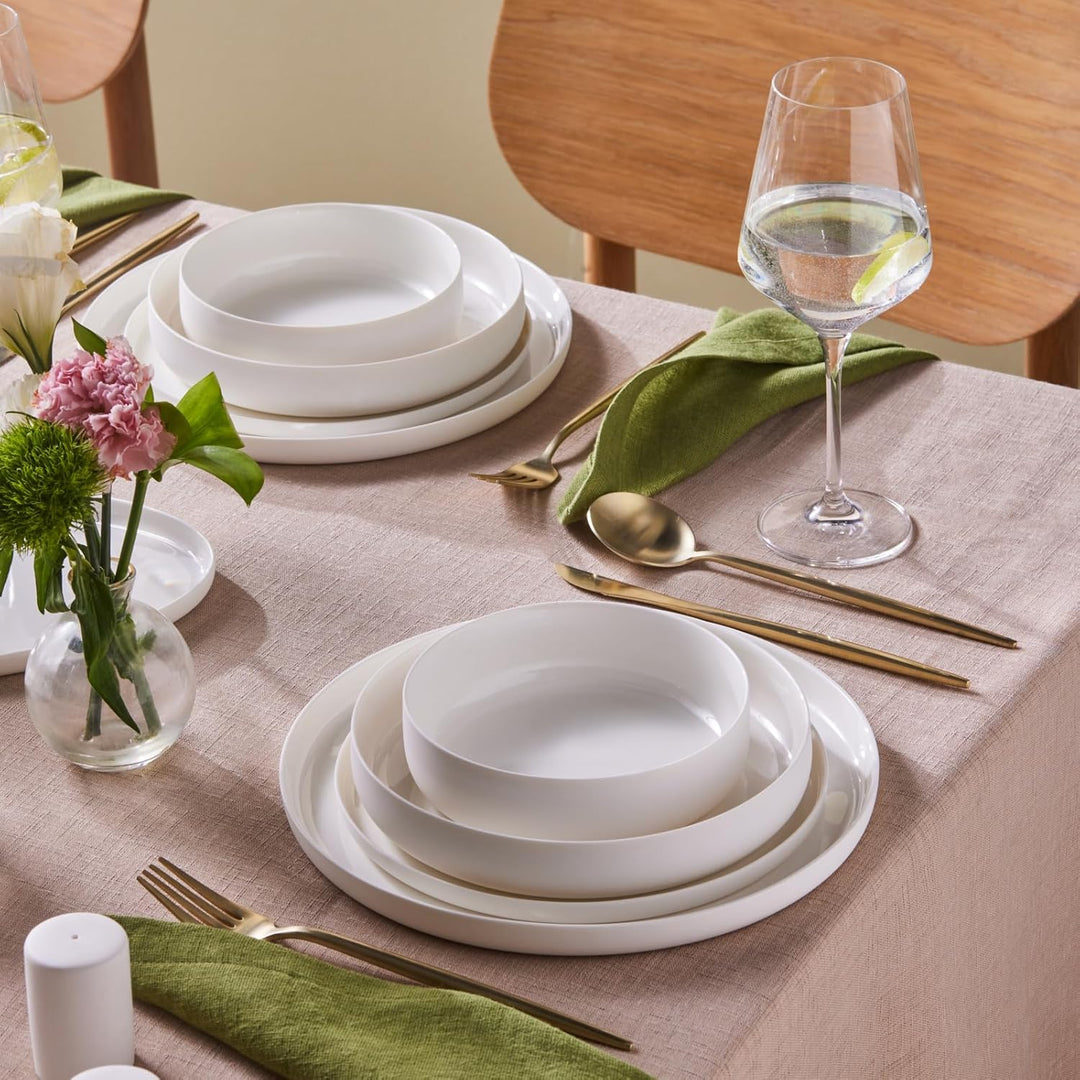 Karaca Earth Collection Matte Glaze 55-tlg Geschirrset für 12 Personen, Steingut, Spülmaschinen- & M