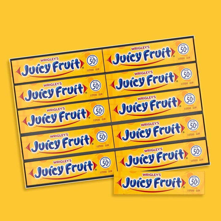 WRIGLEY'S JUICY FRUIT Kaugummi, Grosspackung, 5 Stäbchen (40 Stück)