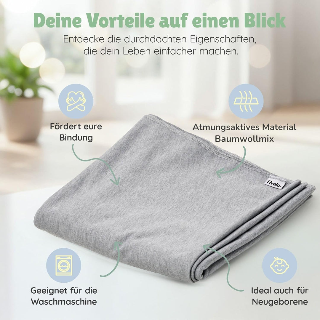Tragetuch Neugeborene - Elastisches Baby Trage-Tuch ab Geburt, Atmungsaktive & ergonomische Koala-Ba