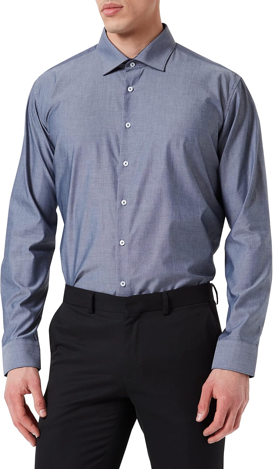 Seidensticker Herren Business Kent - Extra-Slim Fit - Kent Kragen - Langarm - 100% Baumwolle 40 Dunk