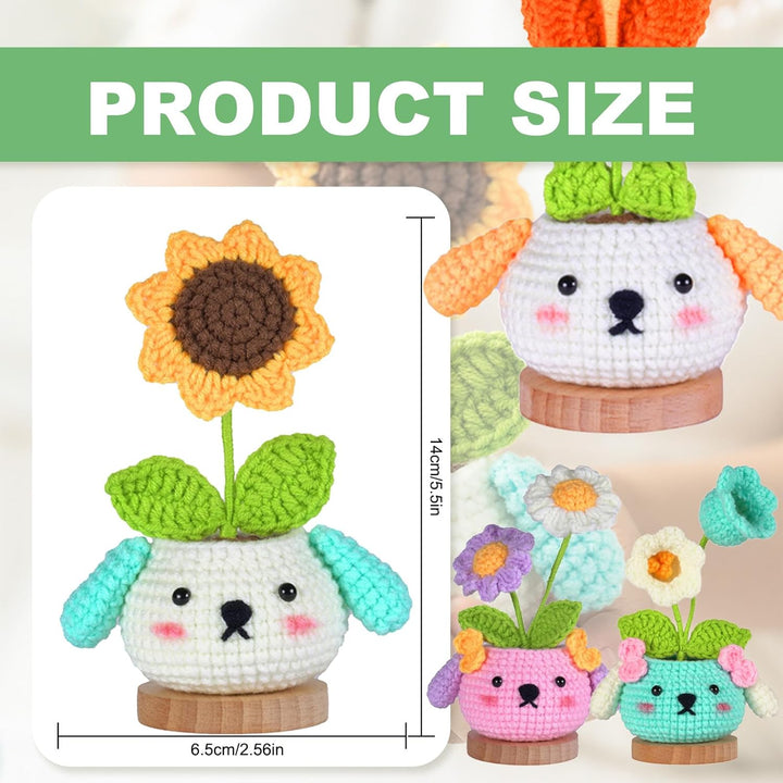 RoseFlower Häkelset für Anfänger, Häkelset tiere set mit Schritt für Schritt-Video-Tutorials, DIY Ba
